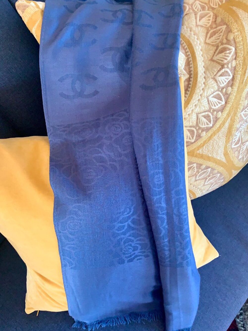 Chanel Blue Scarf